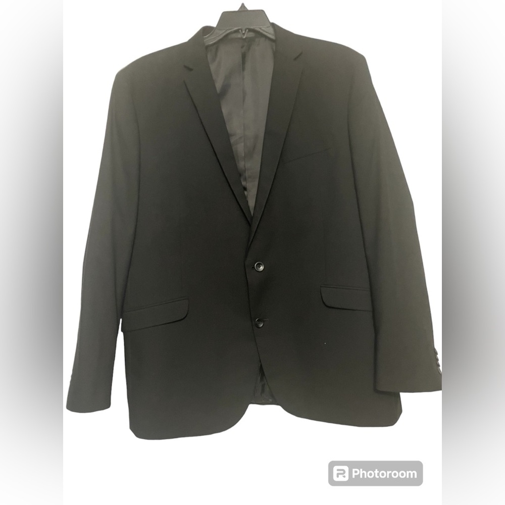 Kenneth Cole Reaction Mens Black  Suit Jacket 48L